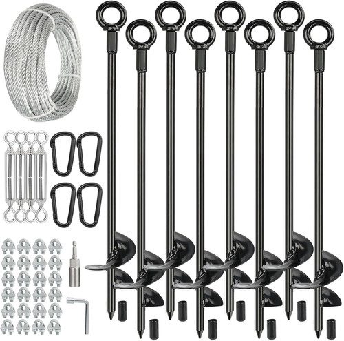 Pcs long ground - 30", anchors