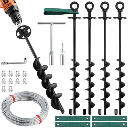 Ground anchors screw in - 18'',