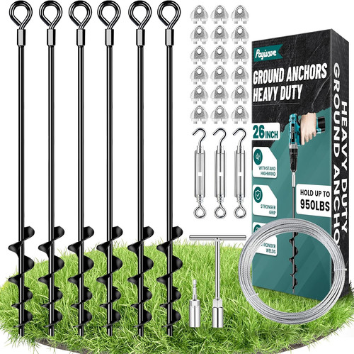 Ground anchors heavy duty - duty, shed