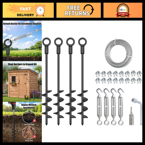 Shed anchor kit with - anchor,
