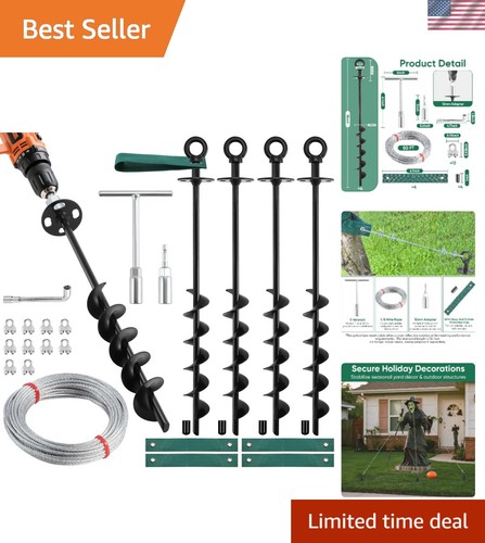 Ground anchors screw - ground, in