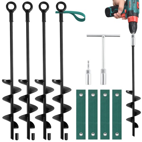 Inch ground anchors screw - anchors,